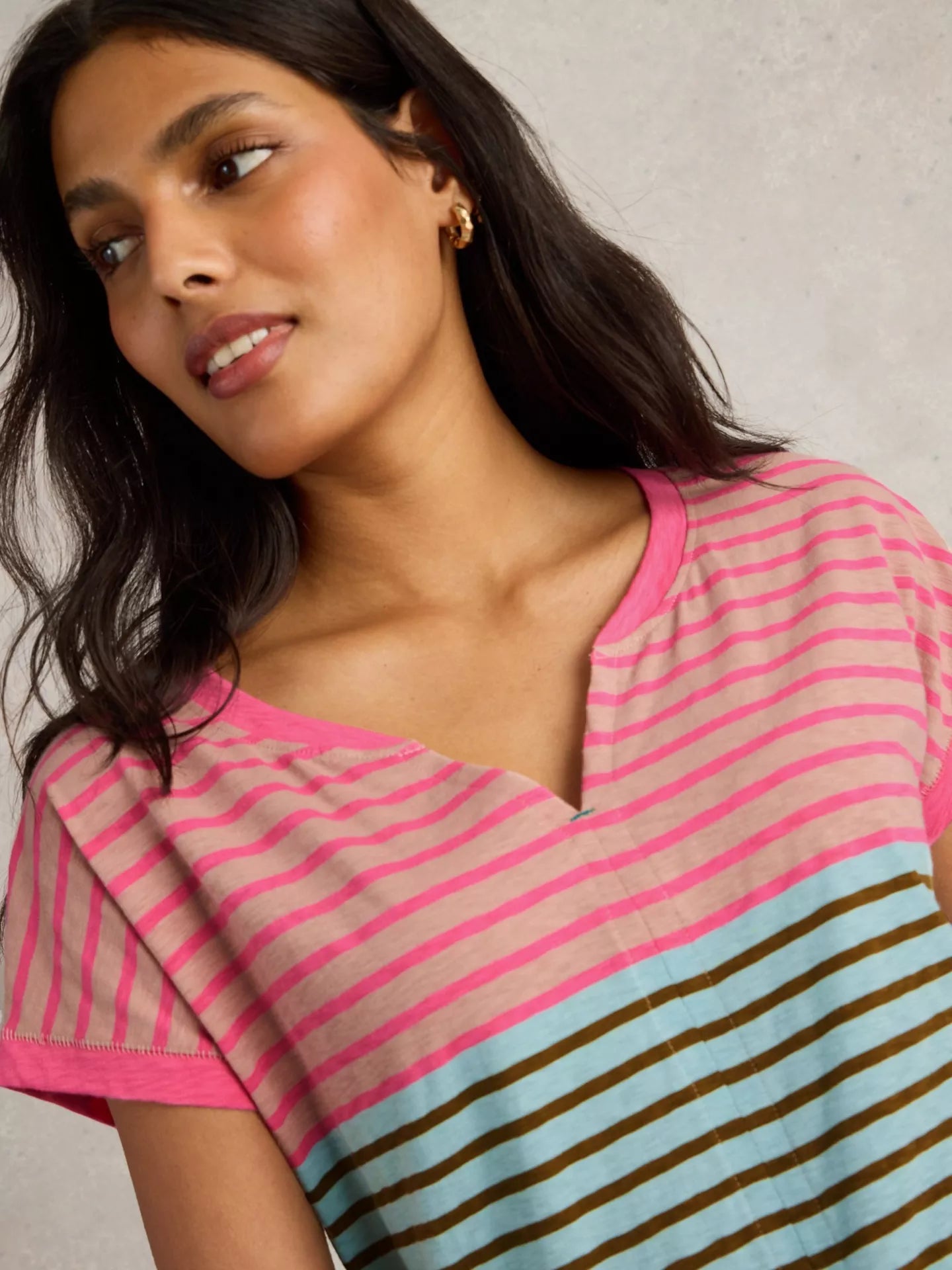 White Stuff Nelly Notch Neck T-Shirt