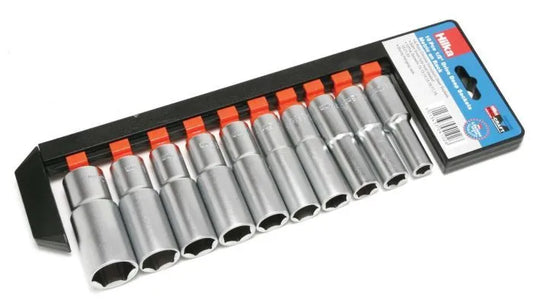 Hilka 10-Piece 1/2" Metric Drive Deep Sockets