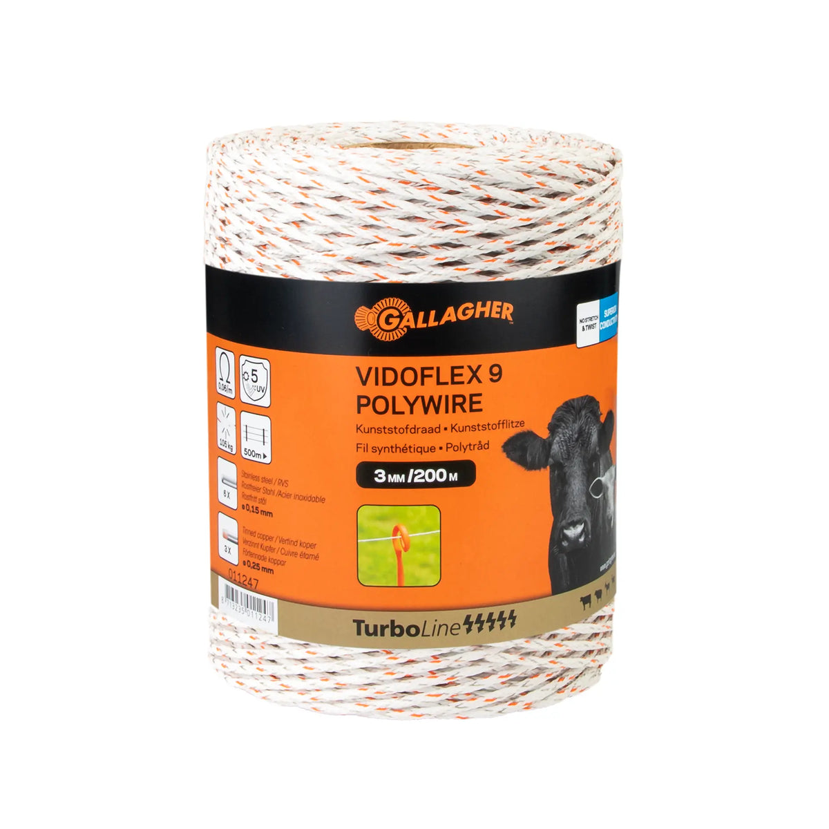 Gallagher Vidoflex 9 TurboLine Plus Polywire – Sam Turner & Sons
