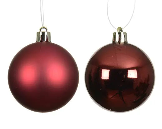Kaemingk Shiny & Matt Red Baubles