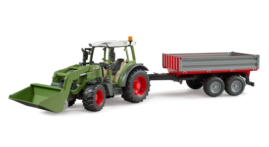 Bruder Fendt Vario 211 with Frontloader and Tipping Trailer