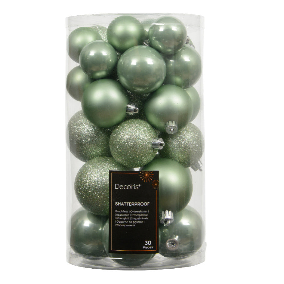 Kaemingk Baubles - matcha green - Tube a 30