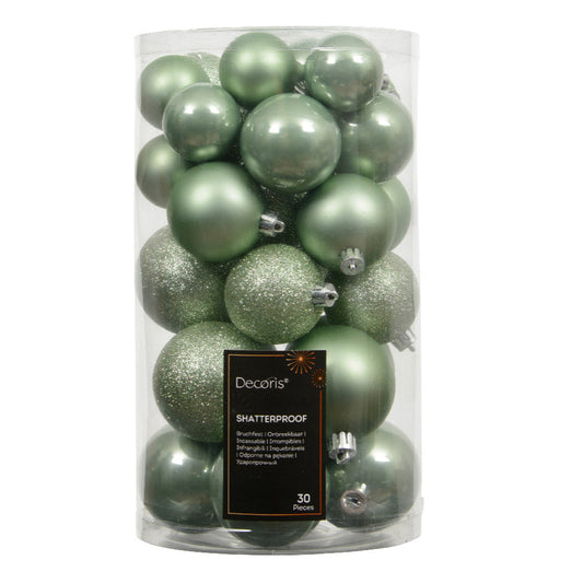 Kaemingk Baubles - matcha green - Tube a 30