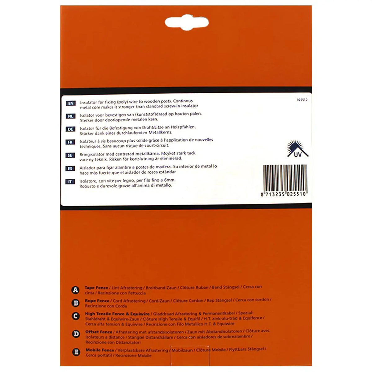 Gallagher XDI Heavy-Duty Ring Insulator Electric Fencing Screw Fittings