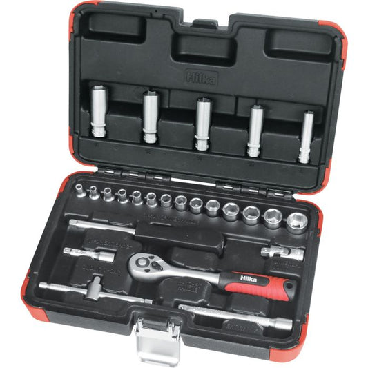 Hilka 25 pce 1/4" Drive Socket Set Metric
