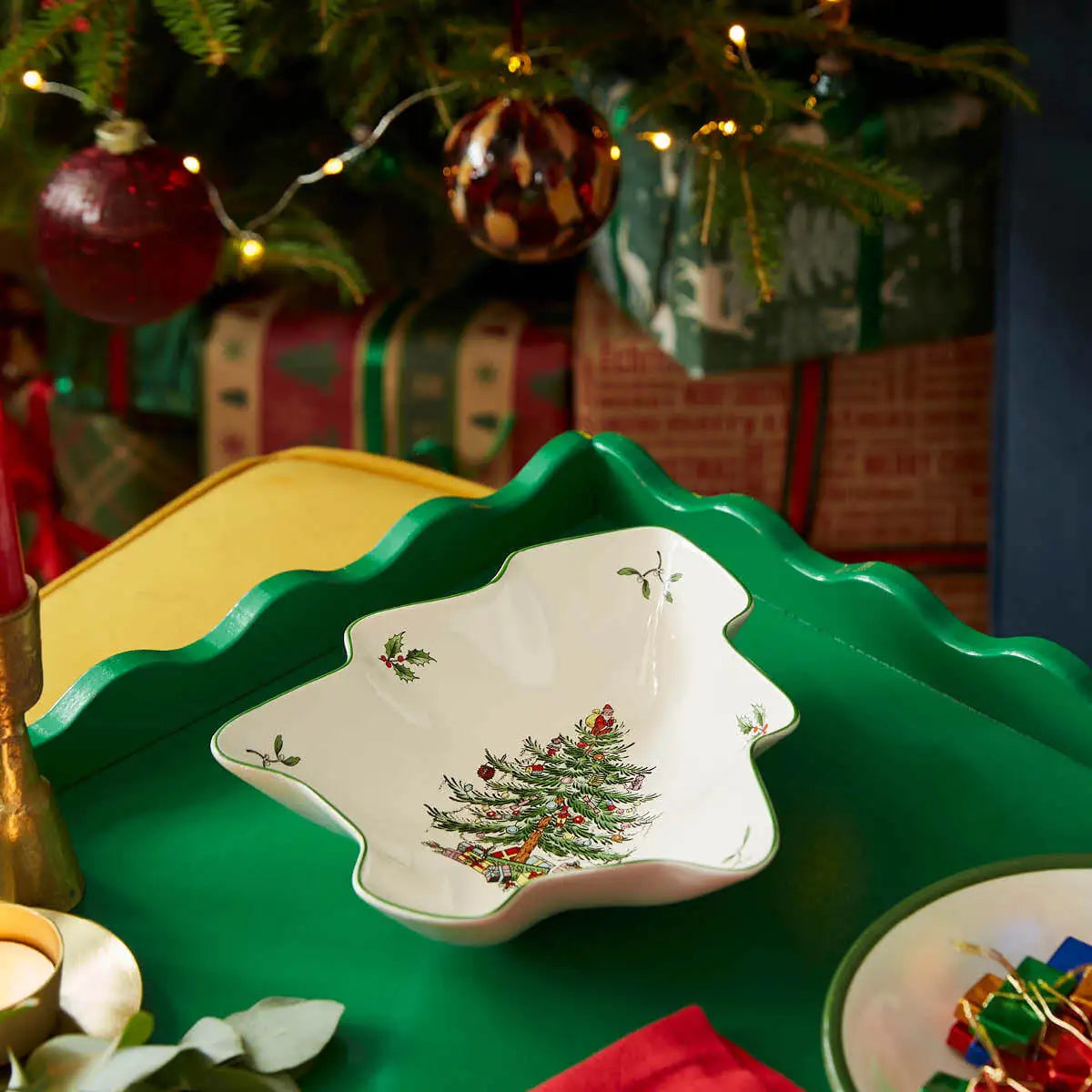 Spode Christmas Tree Dish 8"