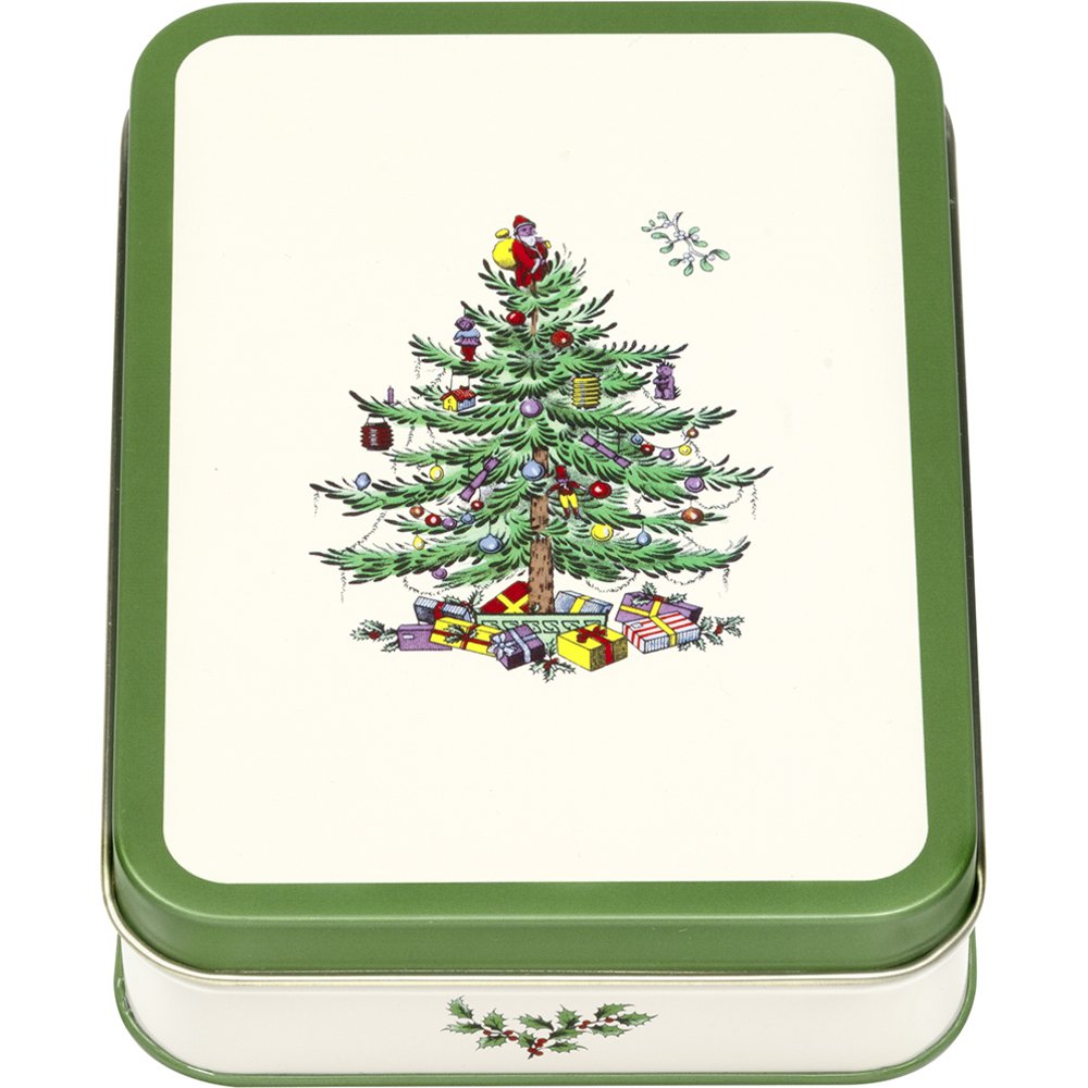 Spode Christmas Tree Rectangular Storage Tin