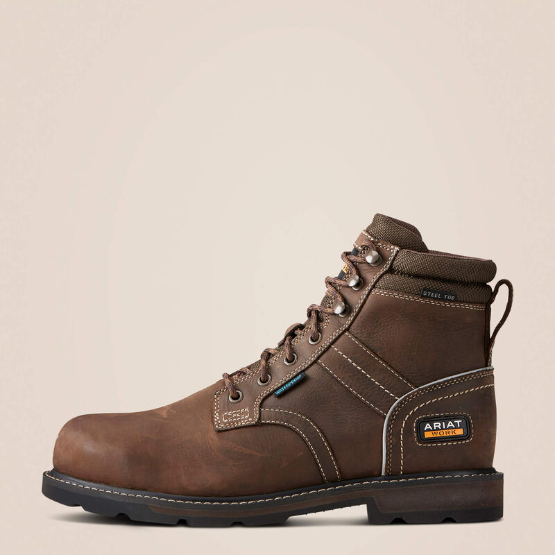 Ariat Groundbreaker 6" Lace Steel Toe Waterproof Work Boot