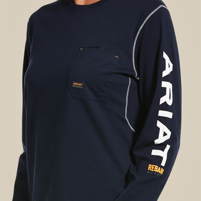 Ariat Women's Rebar Workman Logo L/S T-Shirt