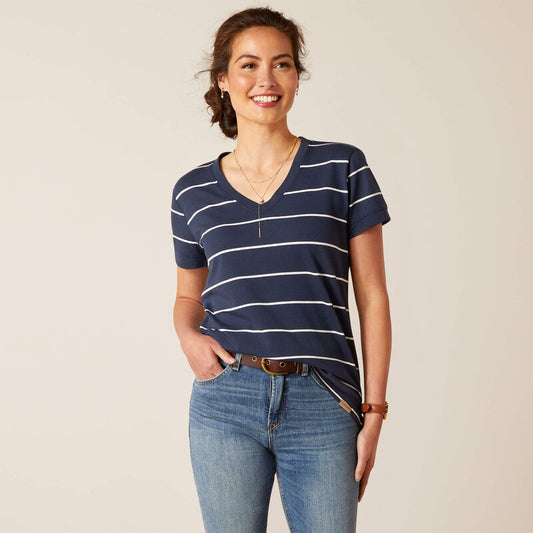 Ariat Fairford T-Shirt - Navy Stripe