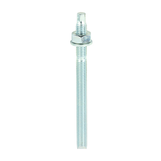 Chemical Anchor Threaded Stud, Nuts & Washer - M8x110 Zinc- PK10