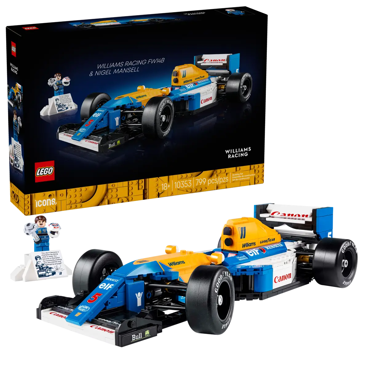 Lego Icons Williams Racing FW14B & Nigel Mansell 10353