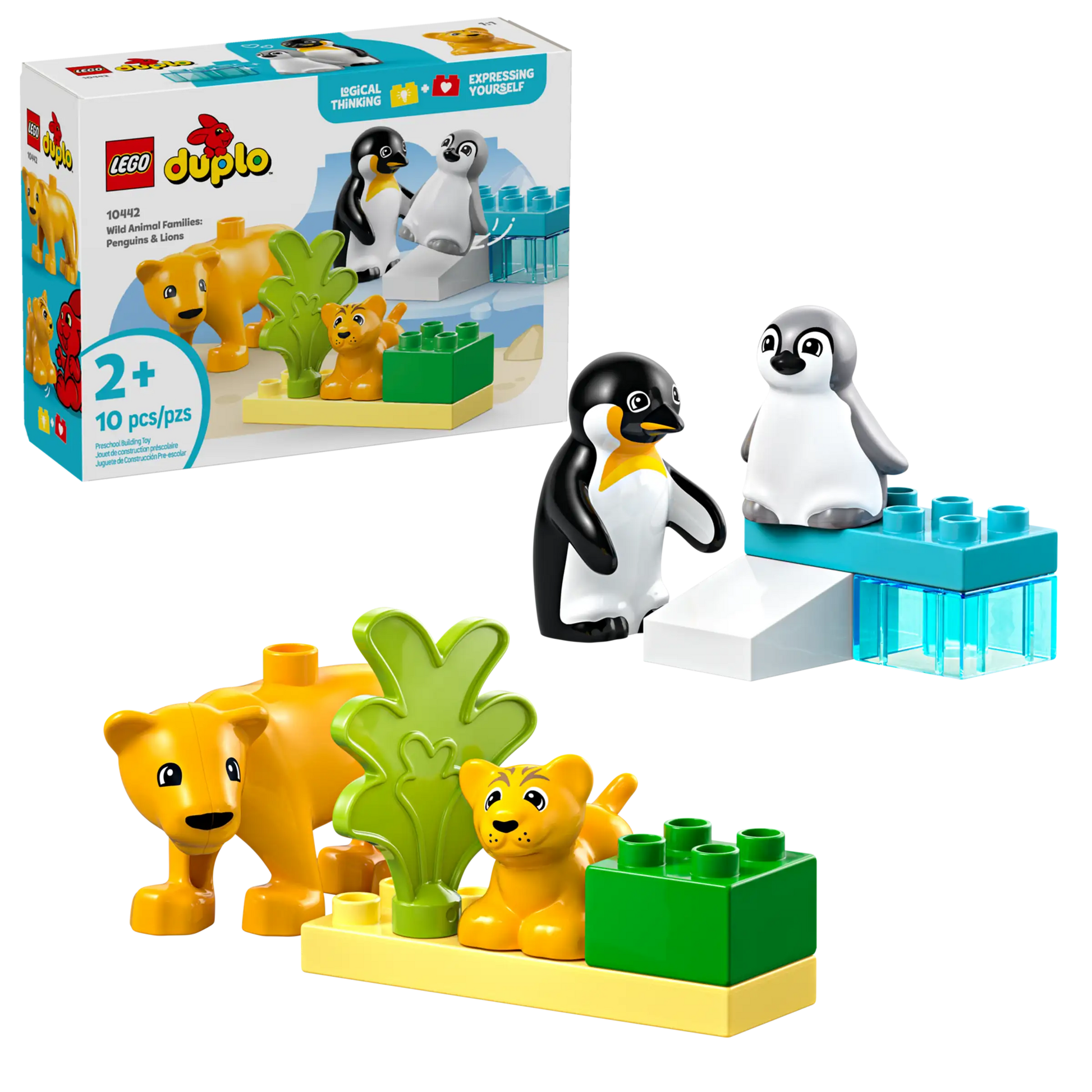 Lego Duplo Wild Animal Figures: Penguins & Lions 10442