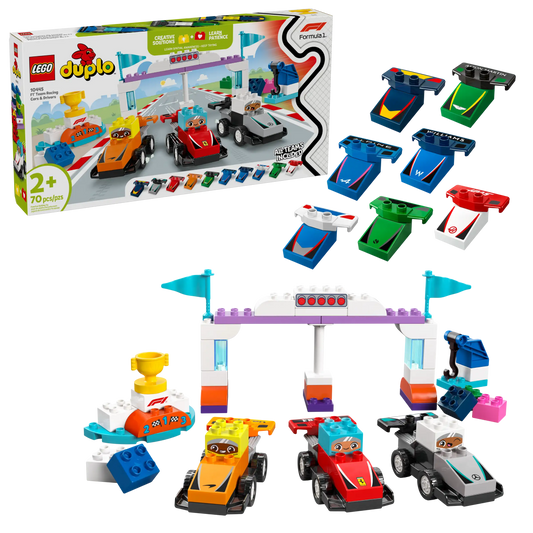 Lego Duplo F1 Team Race Cars & Drivers 10445