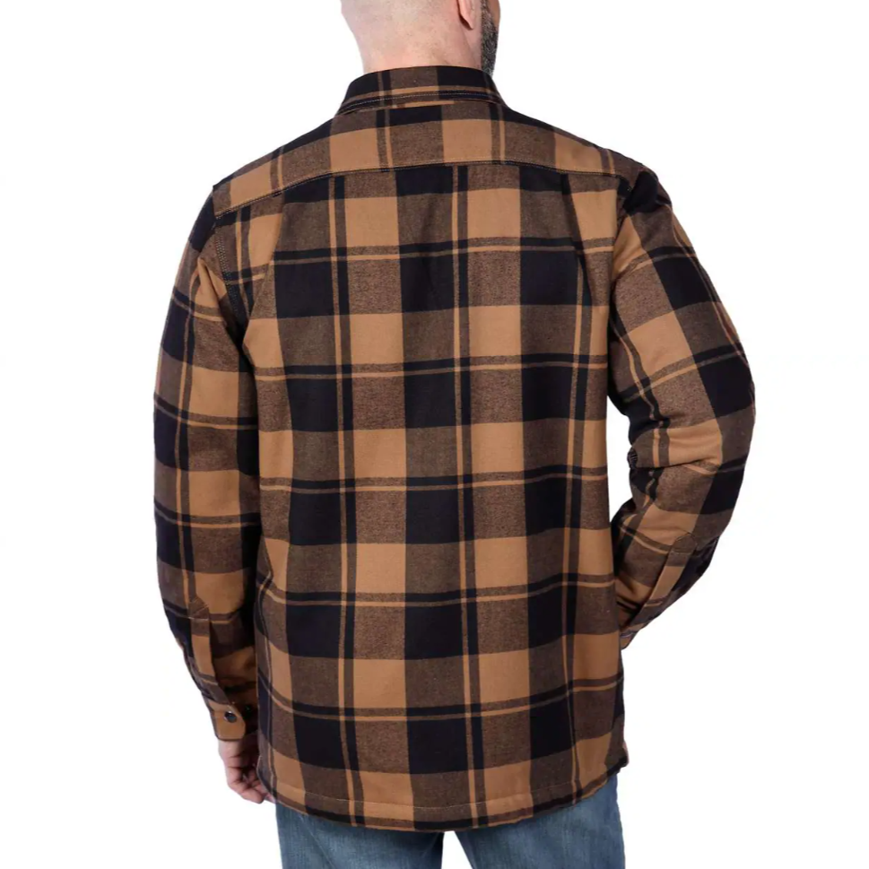 Carhartt mens hubbard nylon sherpa lined 2025 flannel shirt jacket top
