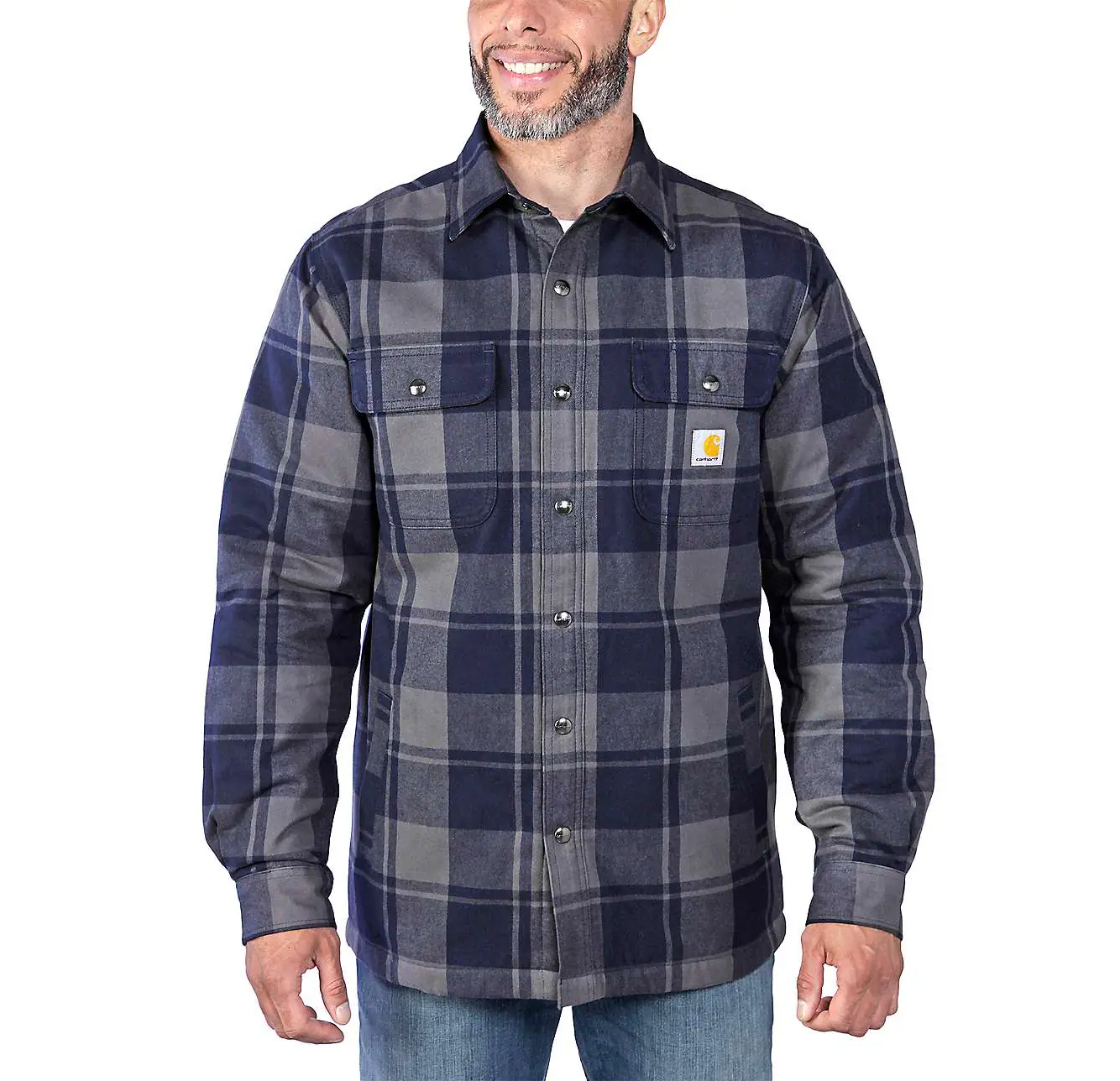 Carhartt Heavyweight Sherpa Lined Plaid Shirt Jacket