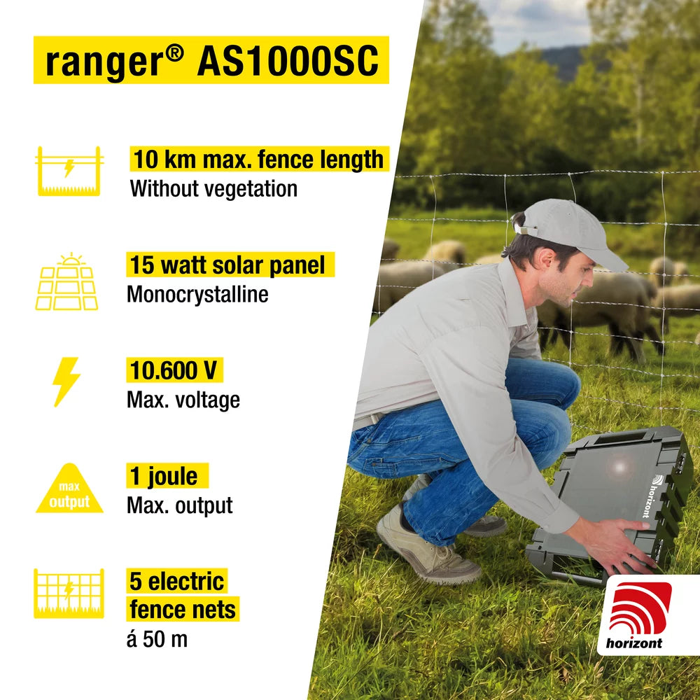 Horizont Ranger AS1000SC 12V Solar Energiser 1J