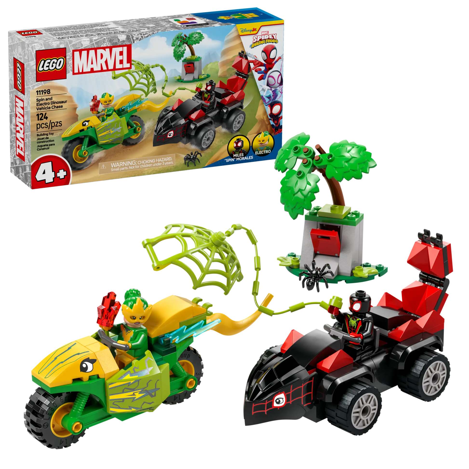 Lego Marvel Spin and Electro Dinosaur Vehicle Chase 11198