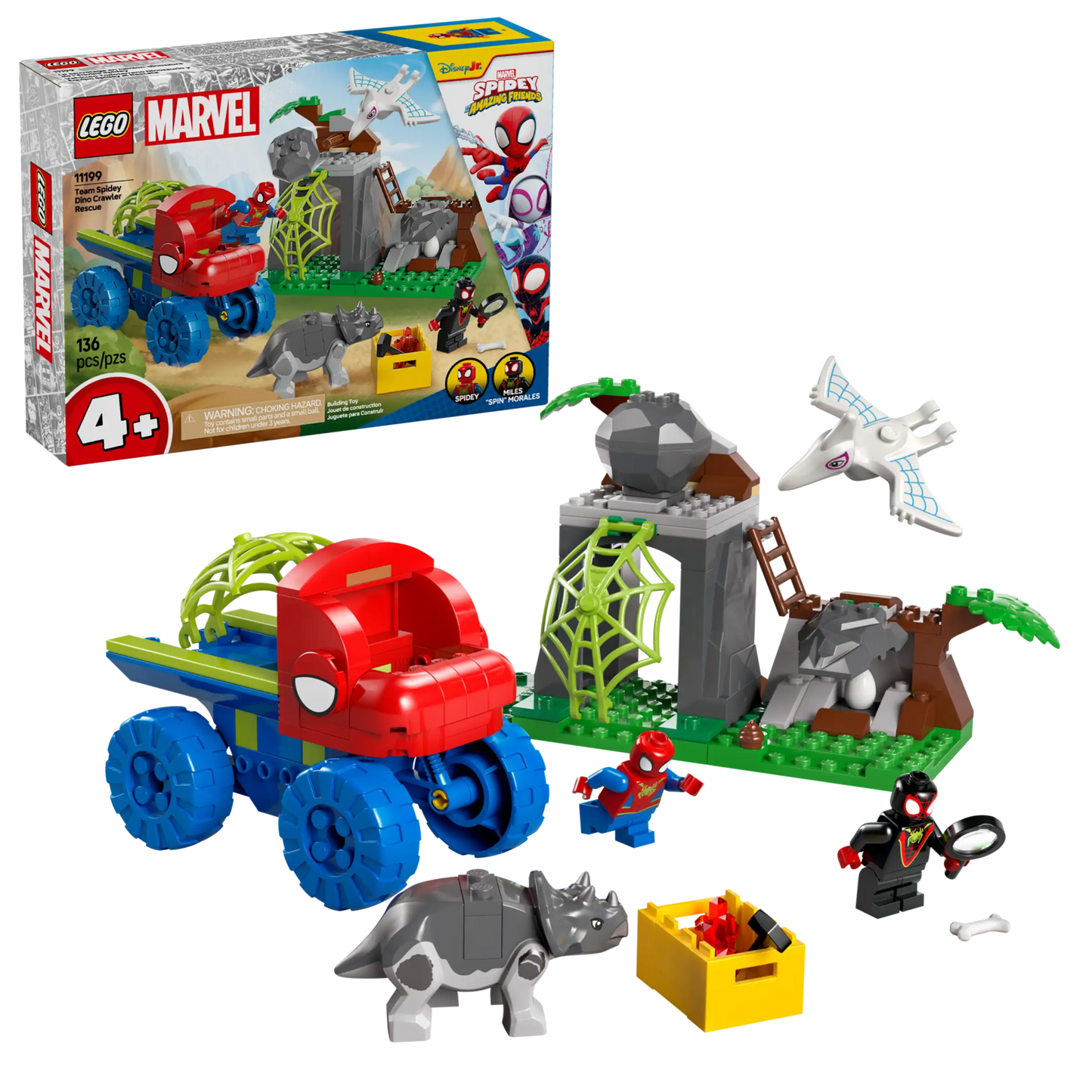 Lego Marvel Team Spidey Dino Crawler Rescue 11199