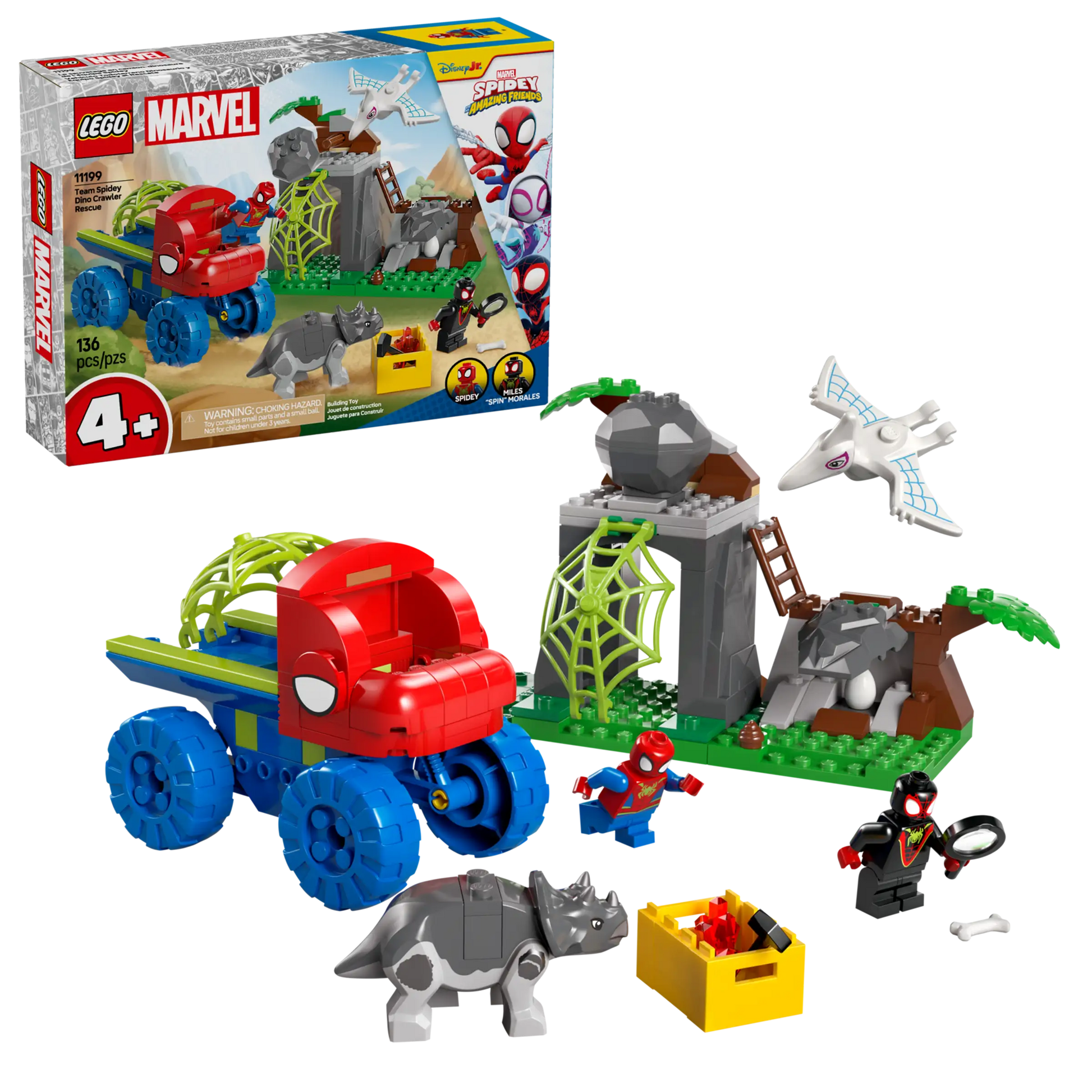 Lego Marvel Team Spidey Dino Crawler Rescue 11199