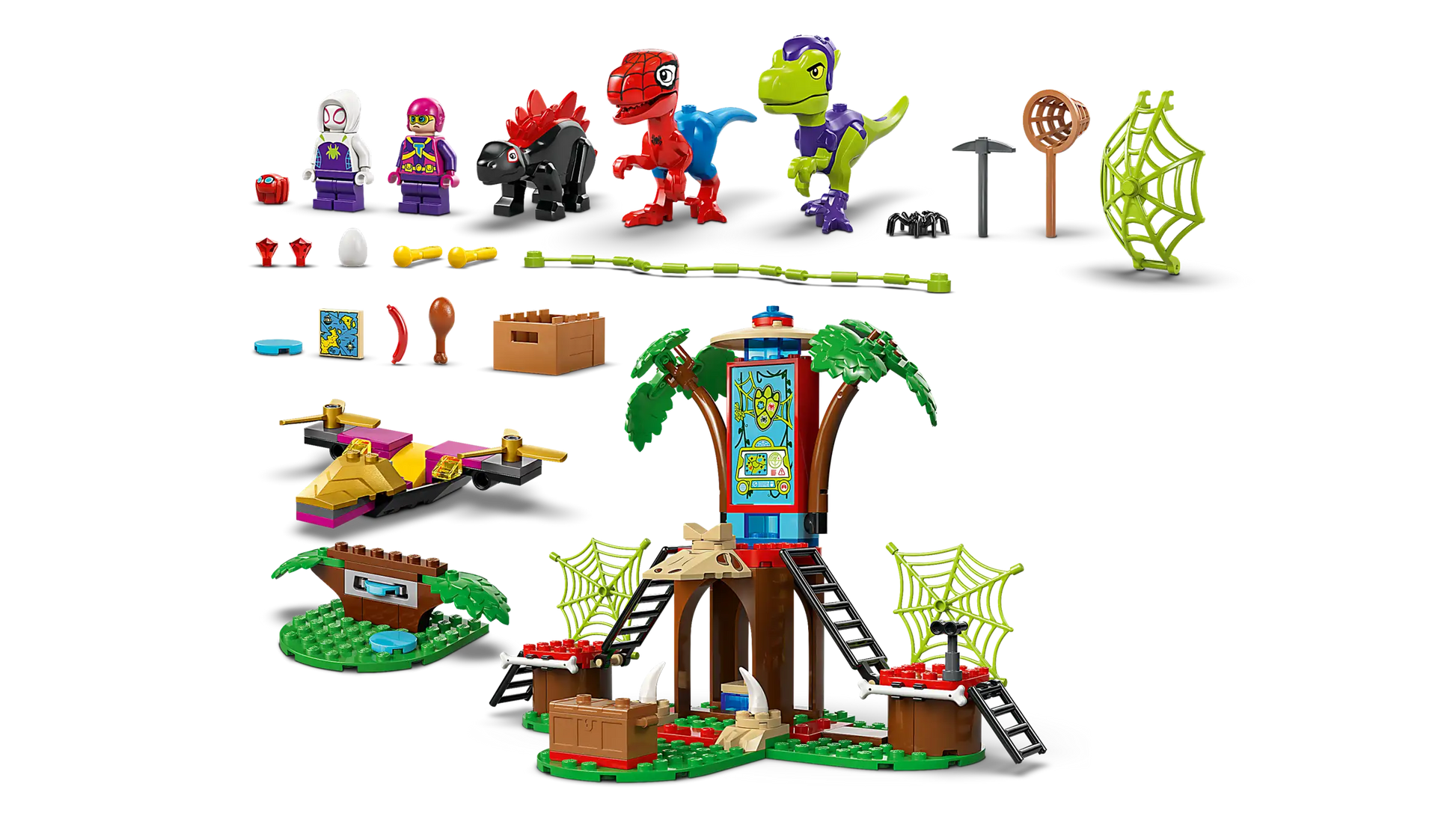 Lego Marvel Spidey and Gobby's Raptor Battle at Tree House HQ 11200