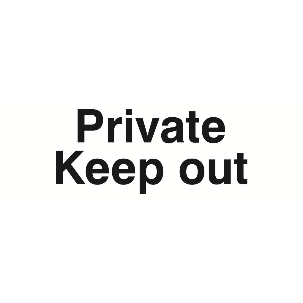 Parrot Signs & Graphics Private Keep Out Sign 360 x 120mm
