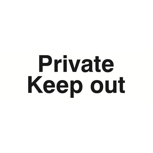 Parrot Signs & Graphics Private Keep Out Sign 360 x 120mm