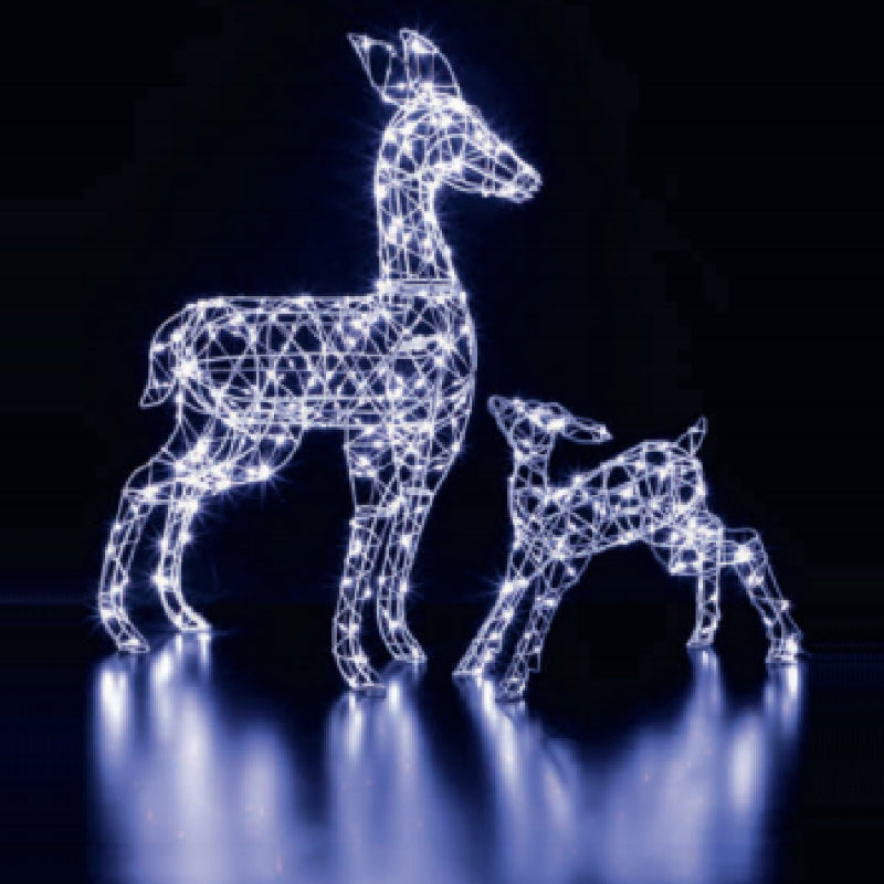 Leisuregrow Products Ltd - 90Cm White Flexi Richmond Deer & Fawn