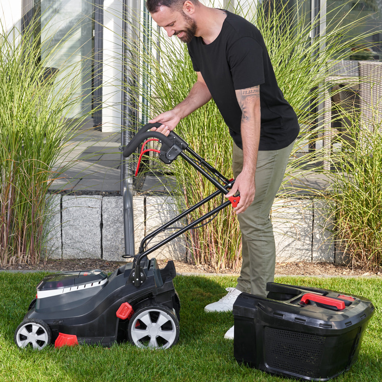 AL-KO Easy 3.82 Li R Cordless Push Rear Roller Lawn Mower 38cm