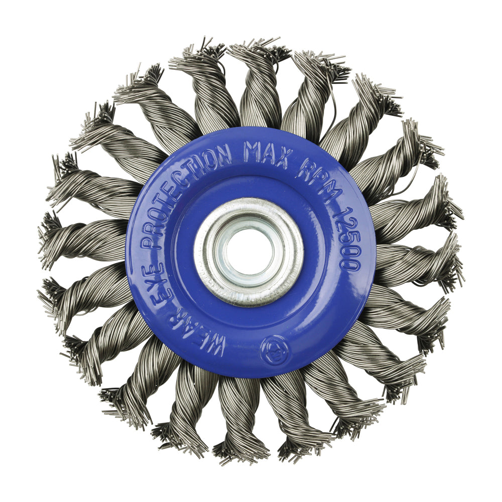 Addax S/S Threaded Bevel Brush Twist 115mm 
