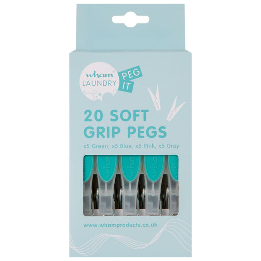 Laundry Pegs Soft Grip - 20 Pack