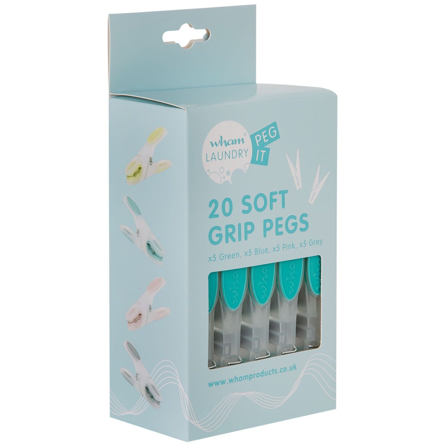 Laundry Pegs Soft Grip - 20 Pack