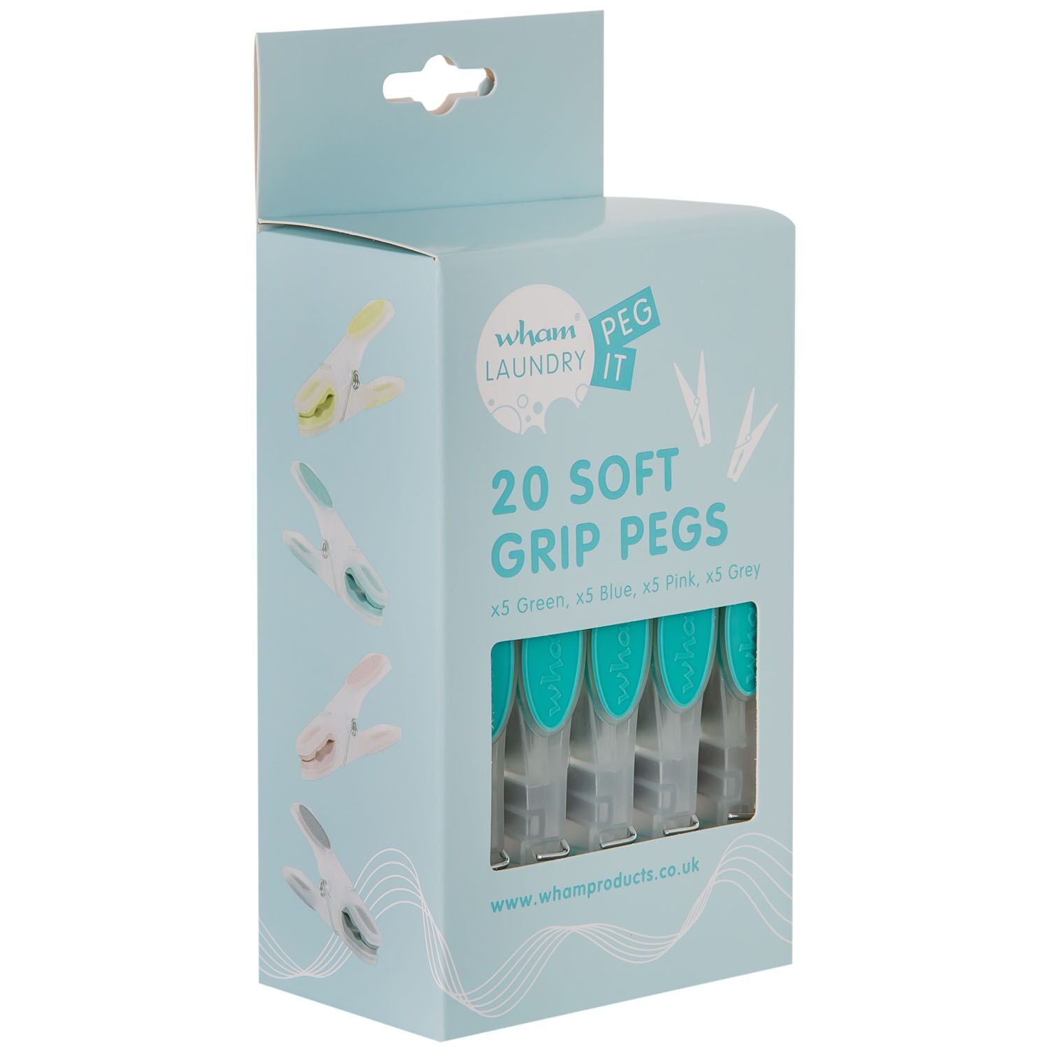 Laundry Pegs Soft Grip - 20 Pack