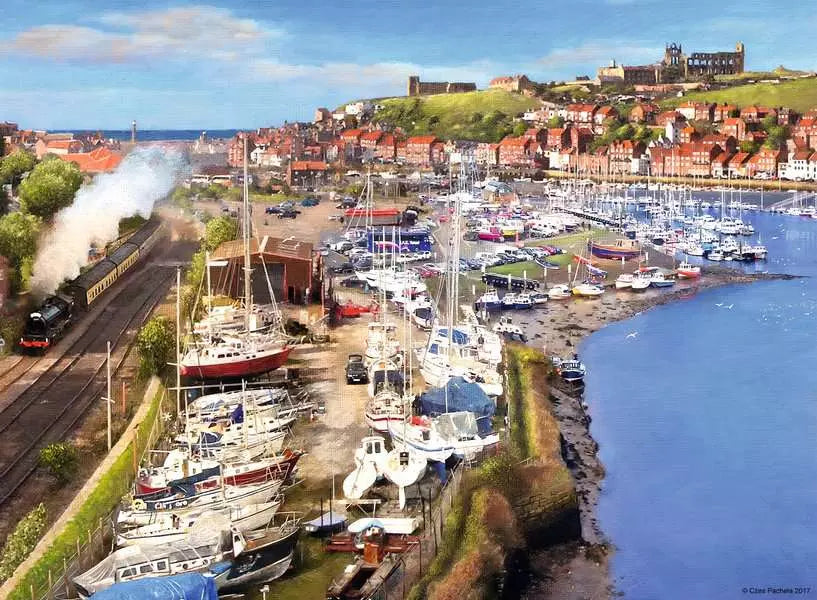 Ravensburger Picturesque Landscapes No.1 Yorkshire Whitby & Runswick Bay 2x500 Piece Jigsaw Puzzle