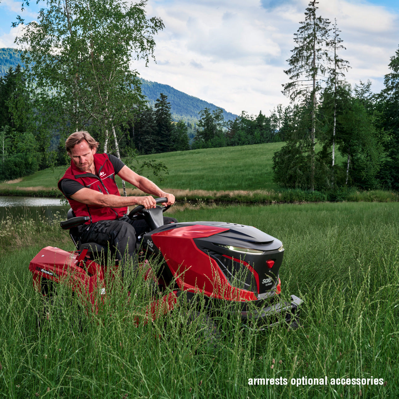 solo by AL-KO Premium T22-110.4 HDH-A V2 Petrol High Grass Mulching Lawn Tractor