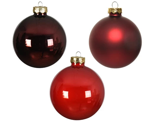 Kaemingk Red Glass Bauble Mix