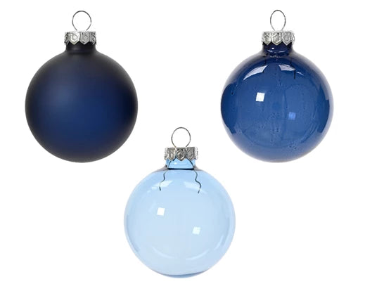 Kaemingk Blue Glass Bauble Mix