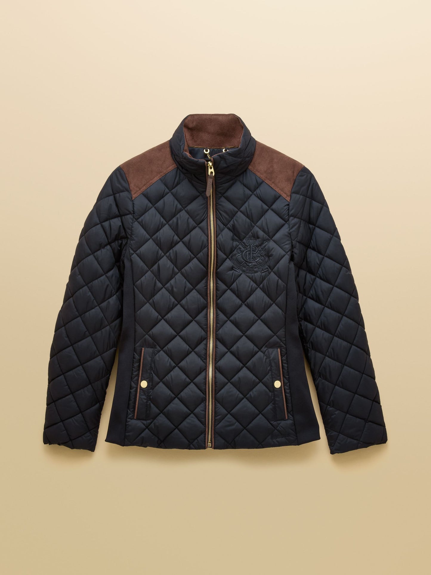 Joules Braemar Luxe Showerproof Diamond Quilted Coat