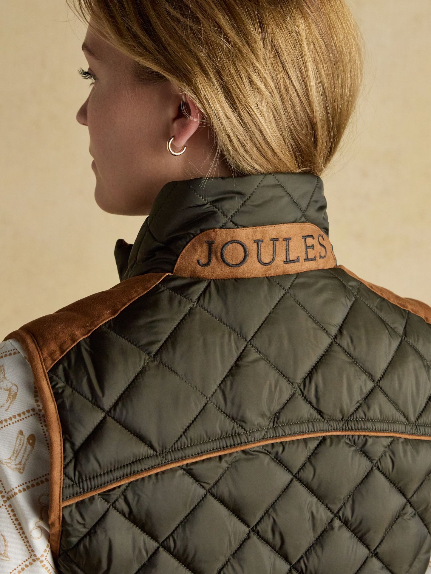 Joules Braemar Luxe Showerproof Diamond Quiled Gilet