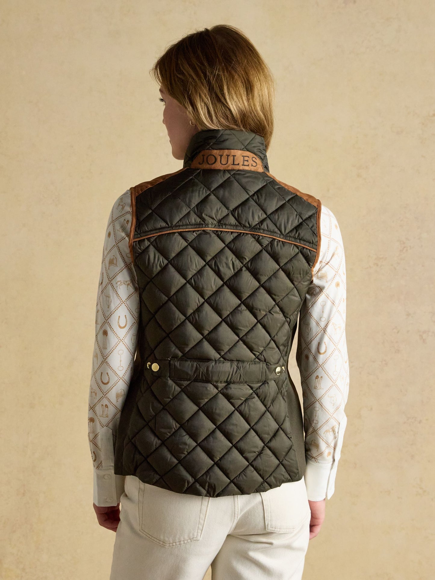 Joules Braemar Luxe Showerproof Diamond Quiled Gilet