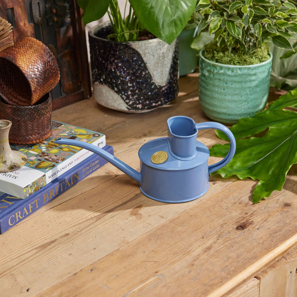 Haws The Fazeley Flow 0.5L metal watering can with long curved spout and loop handle