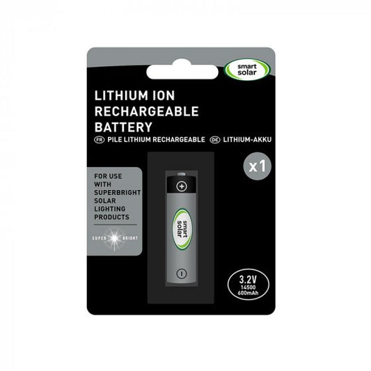 Smart Solar Li Ion Rechargeable Battery 3.2V 600mAh 14500