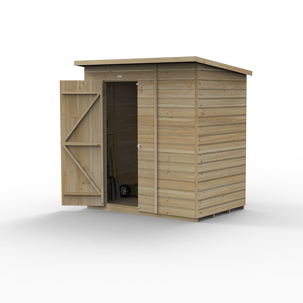 Forest Garden Beckwood 6x4 Pent Shed without Windows