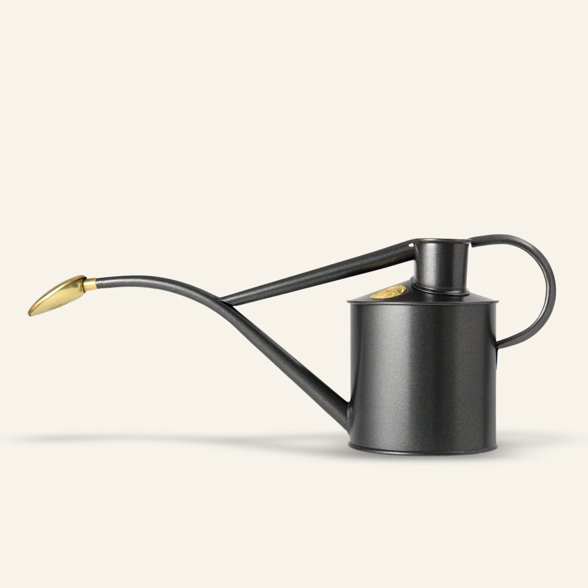 Haws The Rowley Ripple 0.5L metal watering can with long spout and removable brass rose