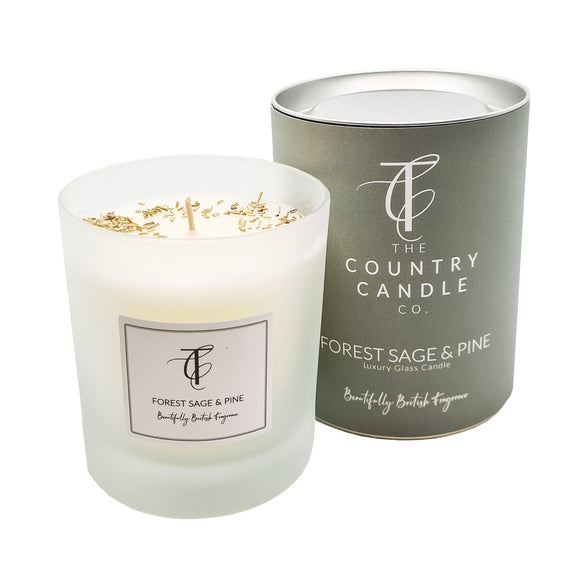 The Country Candle Co Forest Sage & Pine Glass Candle