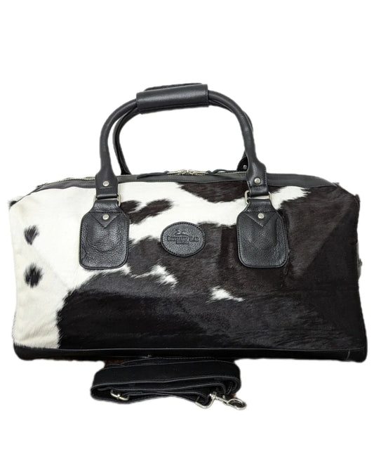 Bethany Rae Dorchester Cowhide Duffel Bag - Black