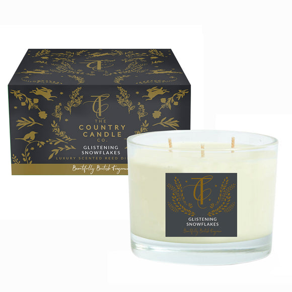 The Country Candle Co Glistening Snowflakes Multi-Wick Candle