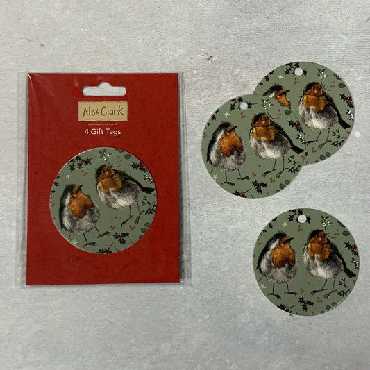 Alex Clark Christmas Robins Gift Tags