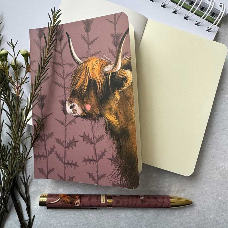 Alex Clark Highland Cow Blank Notebook