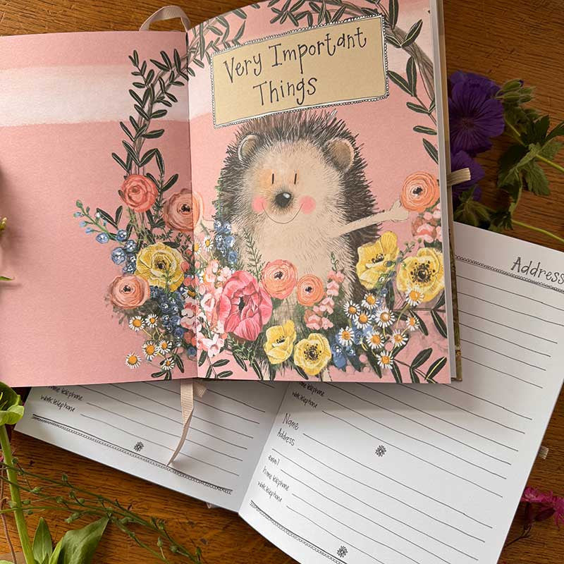 Alex Clark It's The Little Things In Life 2027 desk diary with week-to-view pages and animal illustrations